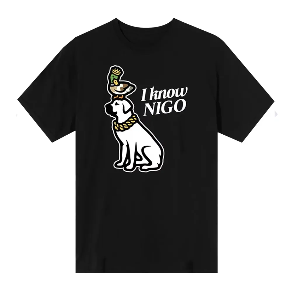 Human Made x I Know Nigo Dog Tee Black ||Plus Discount