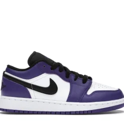 Jordan 1 Low Court Purple White (GS) ||Plus Best