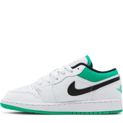 Jordan 1 Low White Lucky Green Tumbled Leather (GS) ||Plus Sale