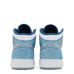 Jordan 1 Mid French Blue Fire Red ||Plus New