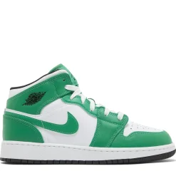 Jordan 1 Mid Lucky Green (GS)|Plus Online