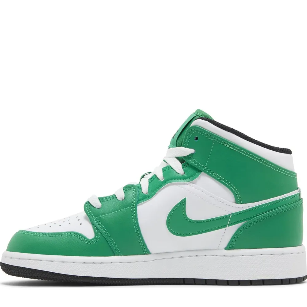 Jordan 1 Mid Lucky Green (GS)|Plus Online