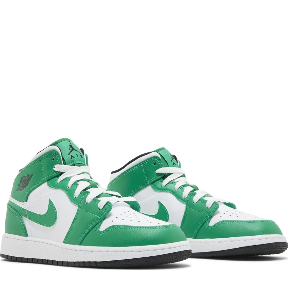 Jordan 1 Mid Lucky Green (GS)|Plus Online