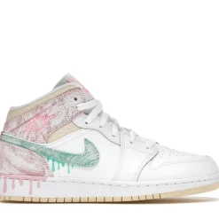 Jordan 1 Mid Paint Drip (GS) ||Plus Clearance