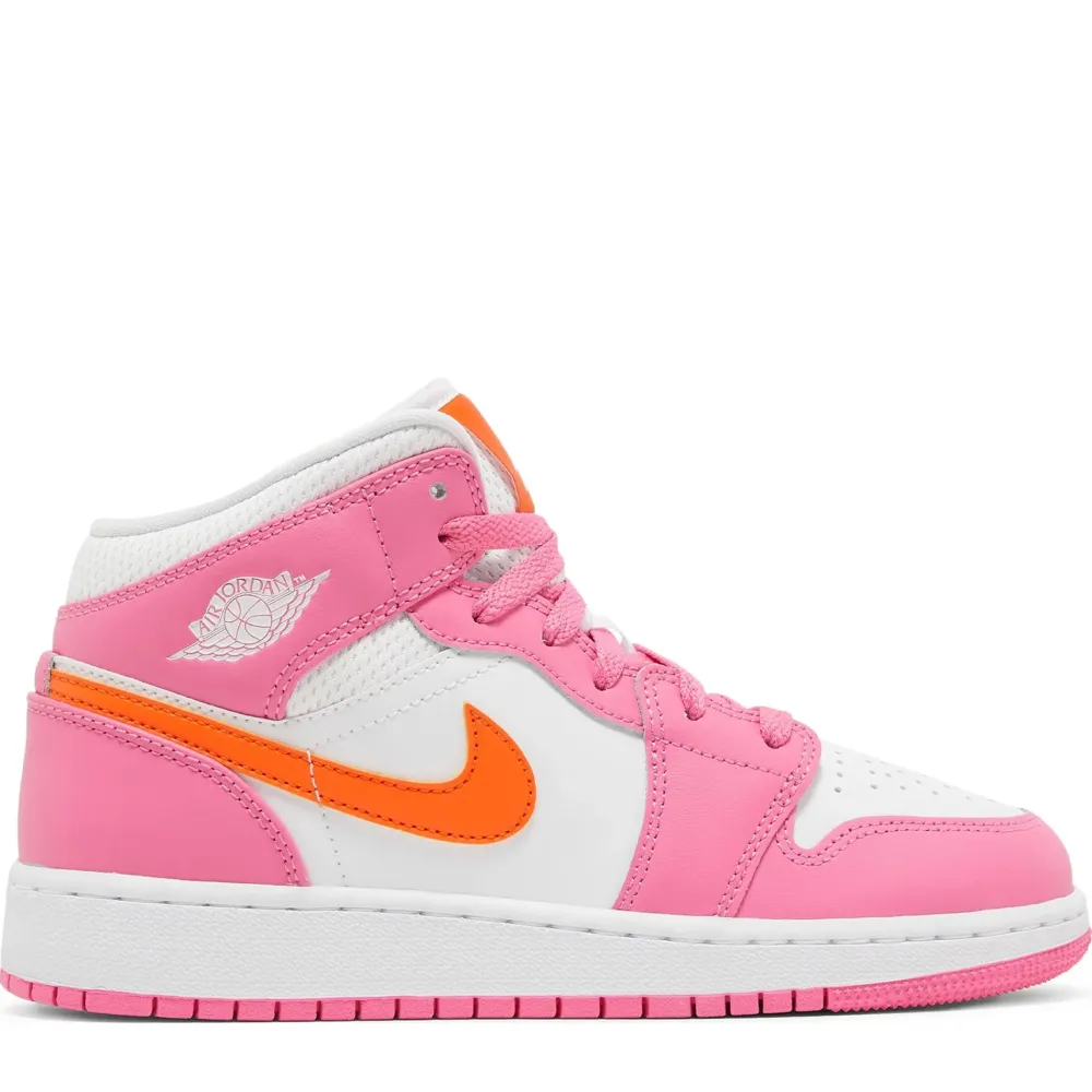Jordan 1 Mid Pinksicle Safety Orange (GS) ||Plus Online