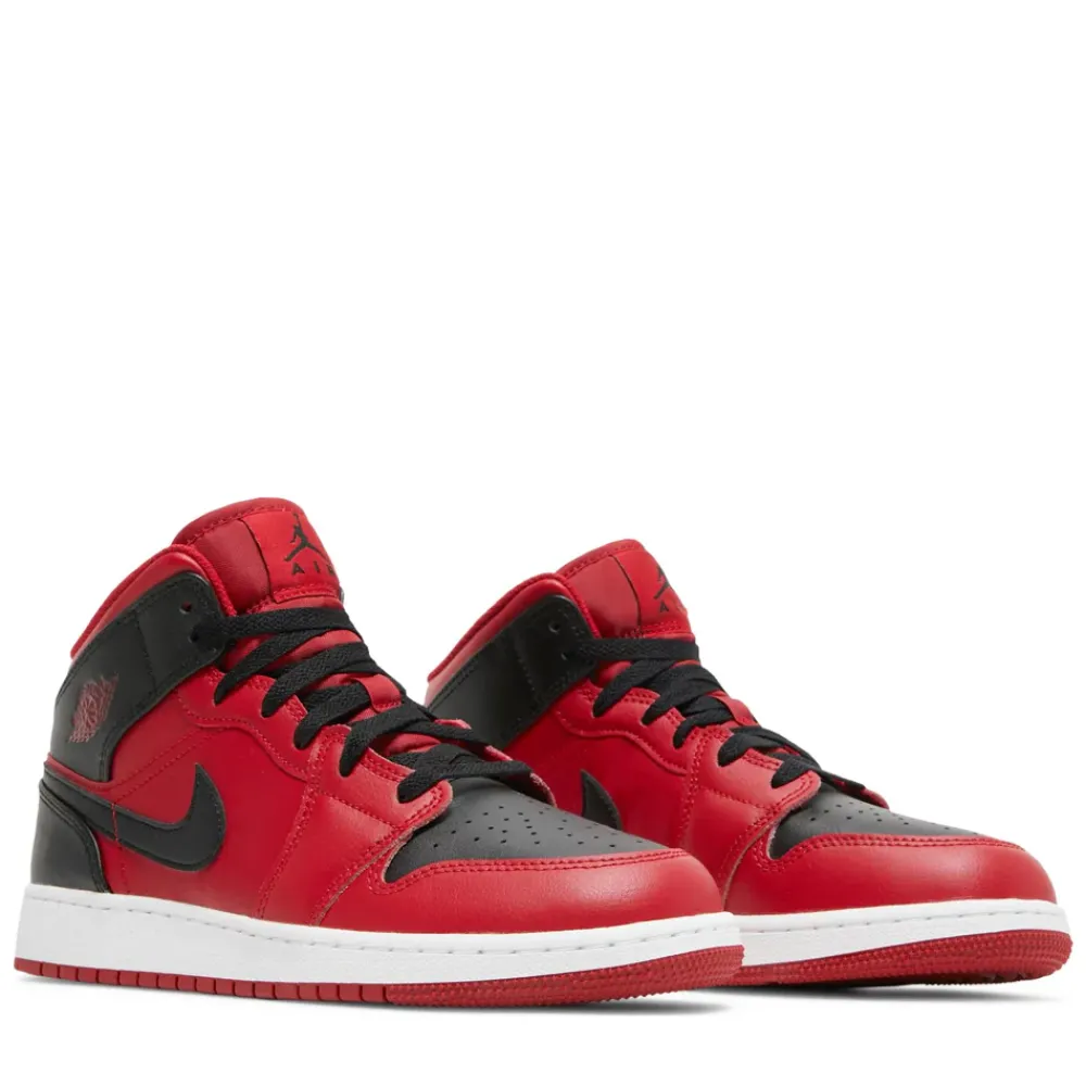 Jordan 1 Mid Reverse Bred (2021) (GS) ||Plus Discount