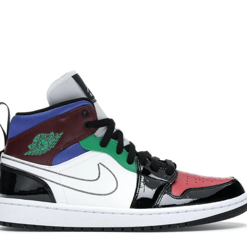 Jordan 1 Mid SE Black White Multi-Color (W) ||Plus Outlet