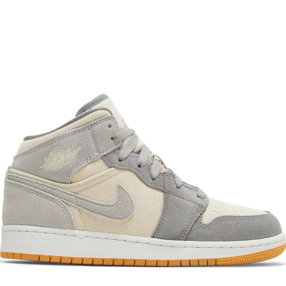 Jordan 1 Mid SE Coconut Milk Particle Grey (GS) ||Plus Hot