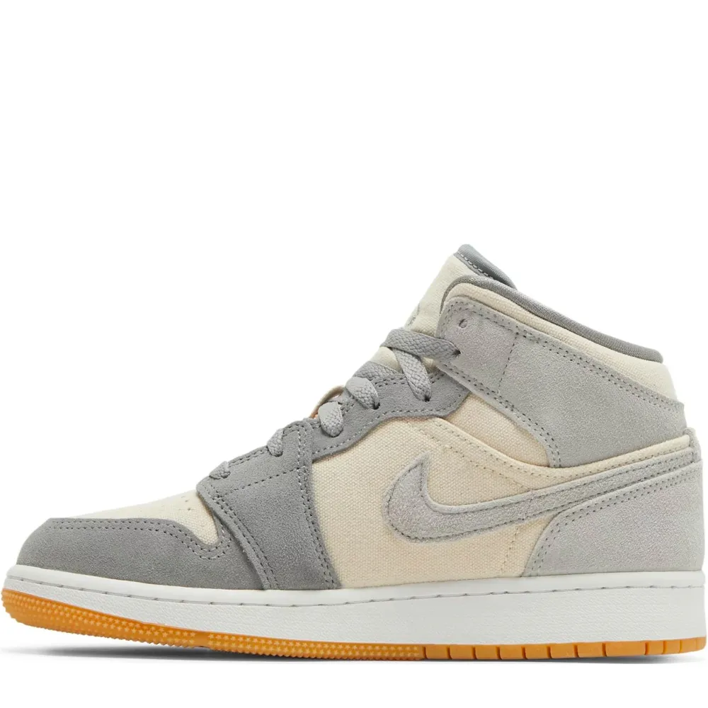 Jordan 1 Mid SE Coconut Milk Particle Grey (GS) ||Plus Hot