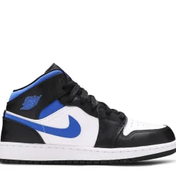 Jordan 1 Mid White Black Racer Blue (GS) ||Plus Sale