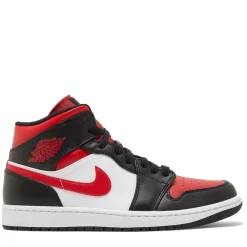 Jordan 1 Mid White Black Red (2022) ||Plus Discount