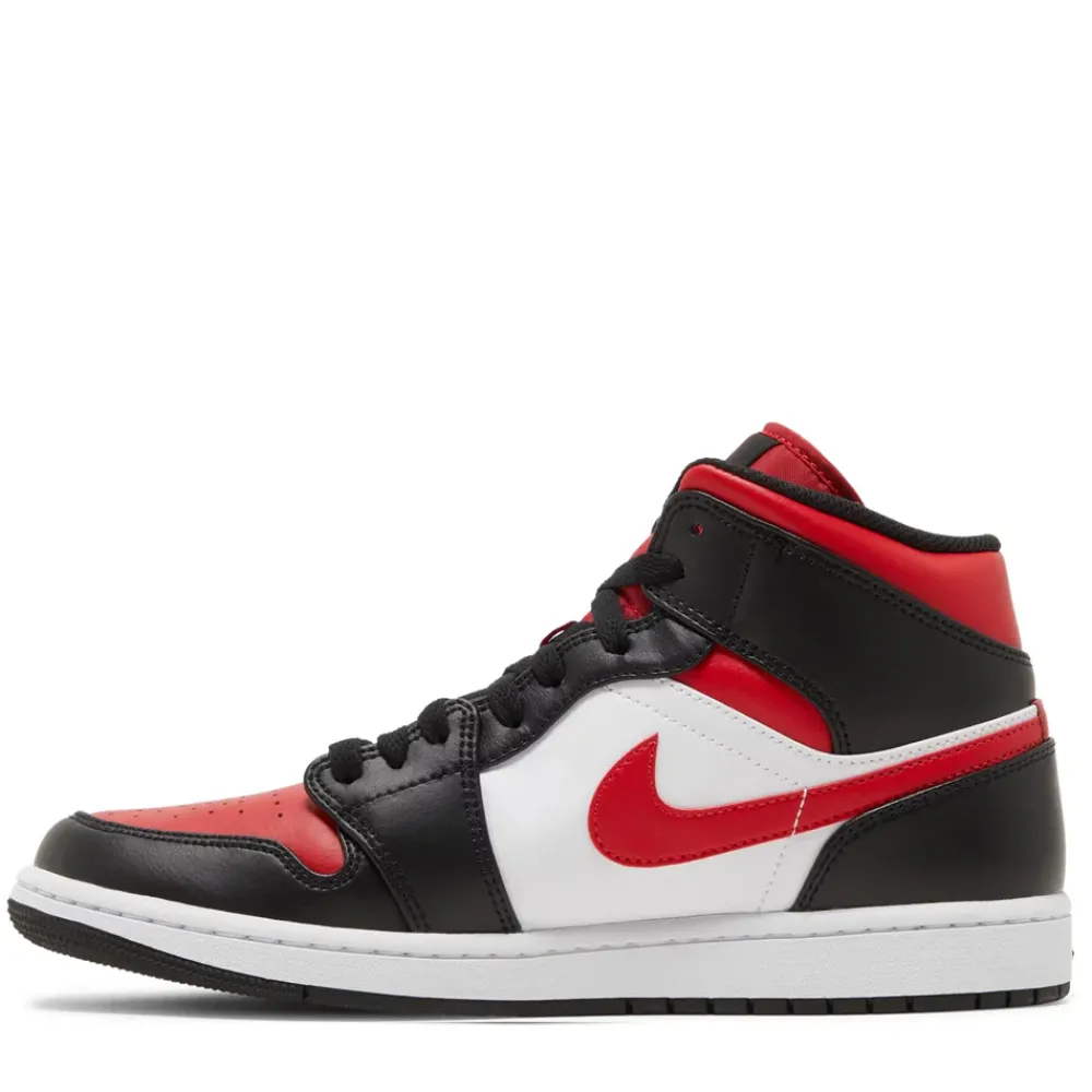 Jordan 1 Mid White Black Red (2022) ||Plus Discount