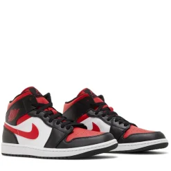 Jordan 1 Mid White Black Red (2022) ||Plus Discount