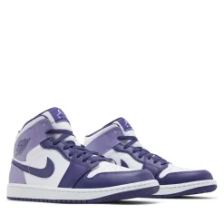 Jordan 1 Mid White Sky J Purple / Blueberry (GS) ||Plus Fashion