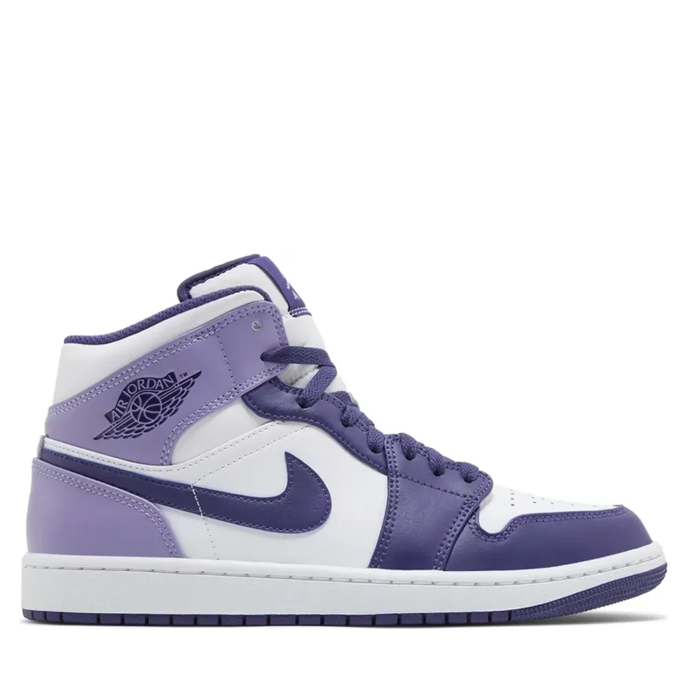Jordan 1 Mid White Sky J Purple / Blueberry ||Plus Online