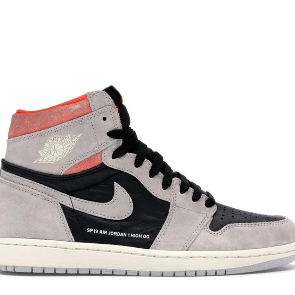 Jordan 1 Retro High Neutral Grey Hyper Crimson ||Plus New