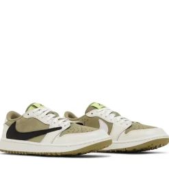 Jordan 1 Retro Low Golf Travis Scott Neutral Olive ||Plus Discount