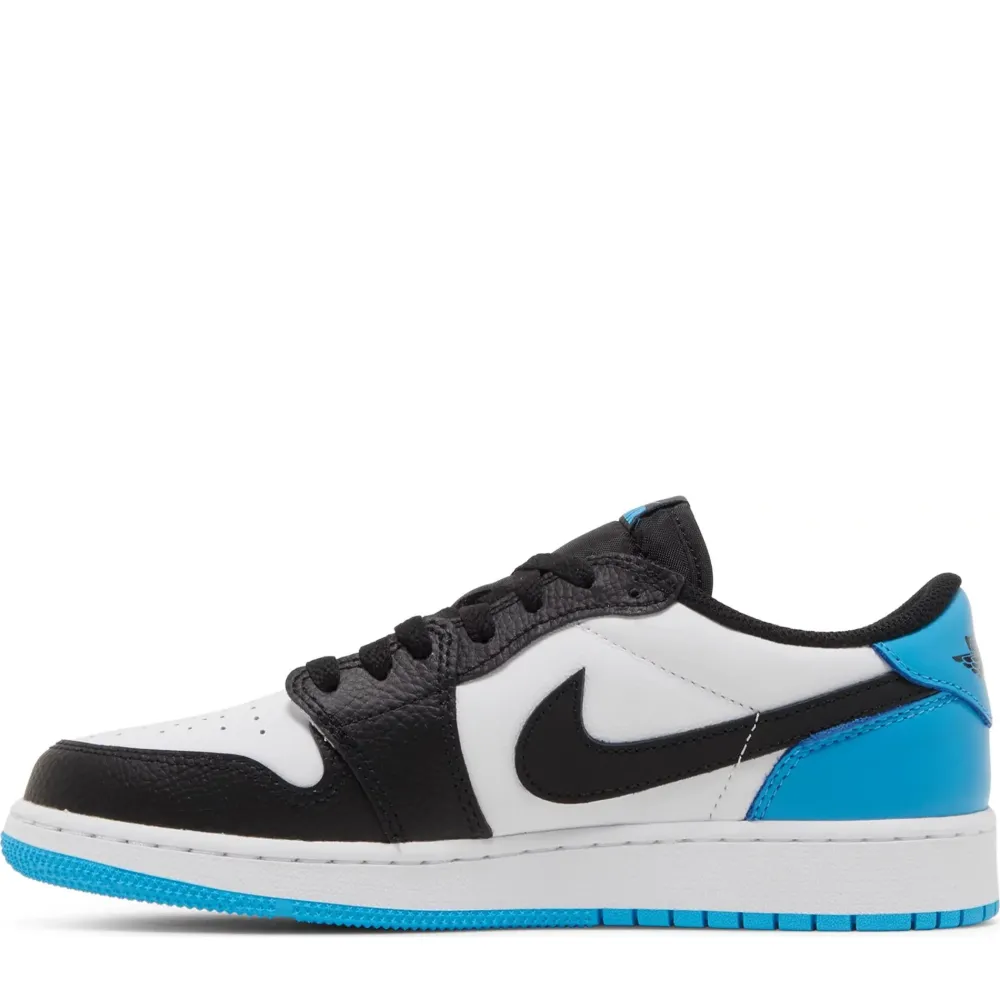 Jordan 1 Retro Low OG Black Dark Powder Blue (GS)|Plus New
