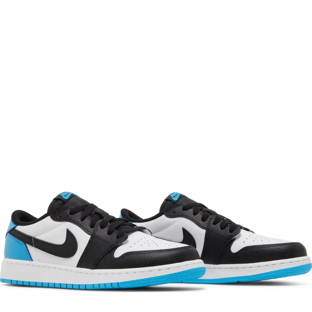 Jordan 1 Retro Low OG Black Dark Powder Blue (GS)|Plus New