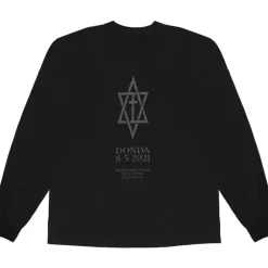 Kanye West DONDA August 5th Listening Event L/S T-Shirt Black ||Plus Discount