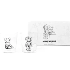 KAWS Seeing/Watching Companion Glass Set Clear ||Plus Sale