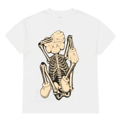 Kaws Skeleton New Fiction T-Shirt White | PLUS|Plus2 Best