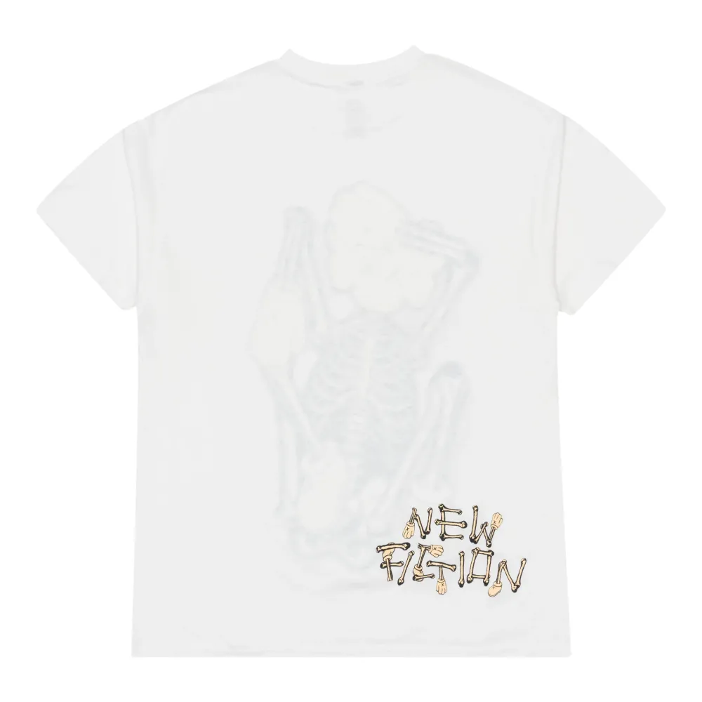 Kaws Skeleton New Fiction T-Shirt White | PLUS|Plus2 Best
