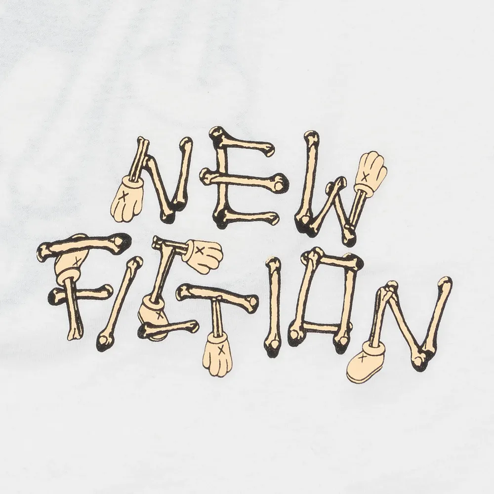 Kaws Skeleton New Fiction T-Shirt White | PLUS|Plus2 Best