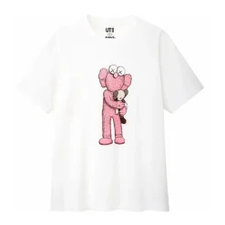 KAWS x Uniqlo Pink BFF Tee White ||Plus Online