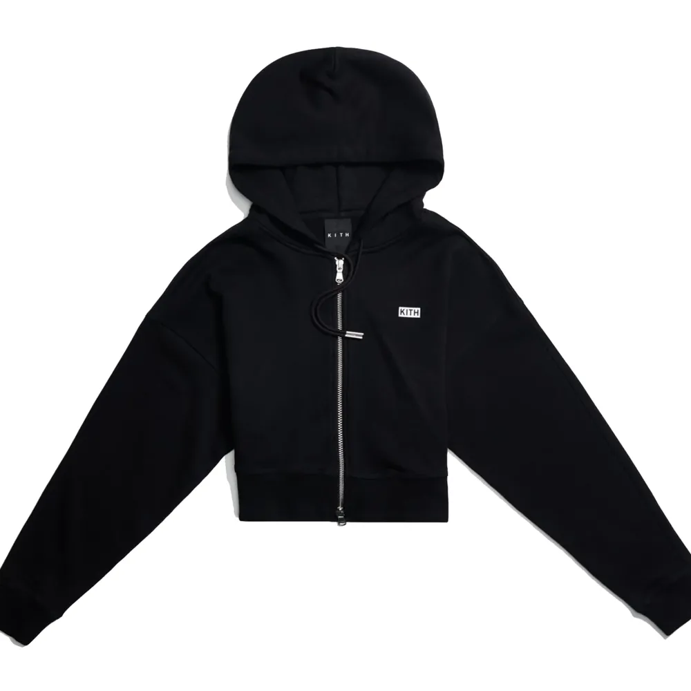 KITH FALLON FULL ZIP HOODIE Black (Women) | PLUS|Plus5 Outlet