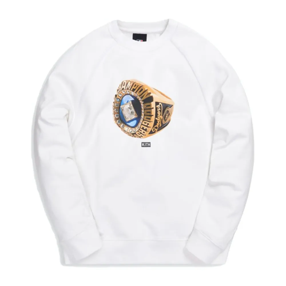Kith x MLB LA Dodgers Champions Crewneck White | PLUS|Plus5 Online