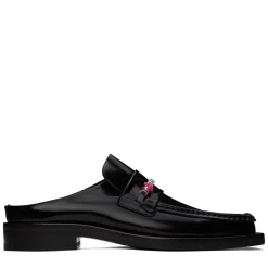 Martine Rose Black Beaded Square Toe Loafers|PlusJ Fashion
