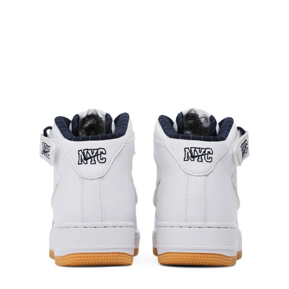 Nike Air Force 1 Mid QS Jewel NYC White Midnight Navy ||Plus Discount