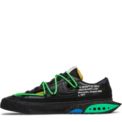 Nike Blazer Low Off-White Black Electro Green ||Plus Outlet