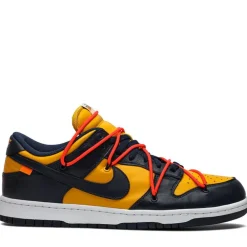Nike Dunk Low Off-White University Gold Midnight Navy ||Plus New