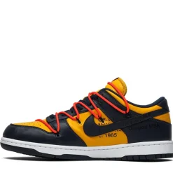 Nike Dunk Low Off-White University Gold Midnight Navy ||Plus New