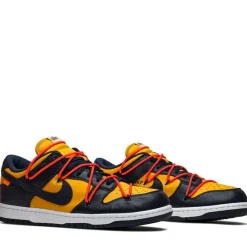 Nike Dunk Low Off-White University Gold Midnight Navy ||Plus New