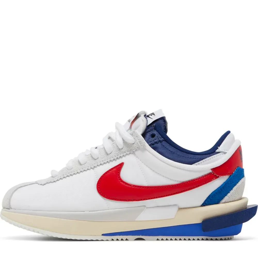 Nike x Sacai Zoom Cortez SP White University Red Blue [ON SALE] ||Plus Discount