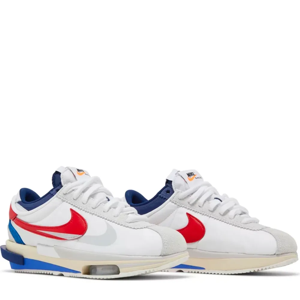Nike x Sacai Zoom Cortez SP White University Red Blue [ON SALE] ||Plus Discount