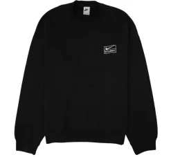 Nike x Stussy Wash Crew Fleece Black|Plus Fashion