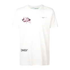 Off-White Dondi Graffiti Slim T-Shirt White ||Plus Fashion