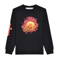 OFF-WHITE Hands and Planet L/S Tee Black ||Plus Sale