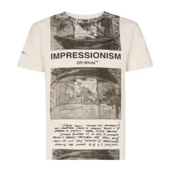 OFF-WHITE Newspaper Impressionism Tee White ||Plus Fashion