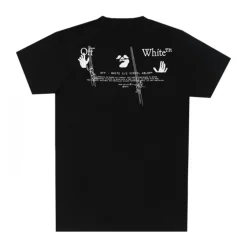Off-White OW Logo Workers S/S Slim Tee Black/White ||Plus Outlet