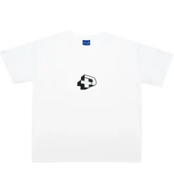Plus Basic 3D Logo Heavyweight Tee White | PLUS|Plus Basics Outlet