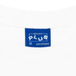 Plus Basic 3D Logo Heavyweight Tee White | PLUS|Plus Basics Outlet