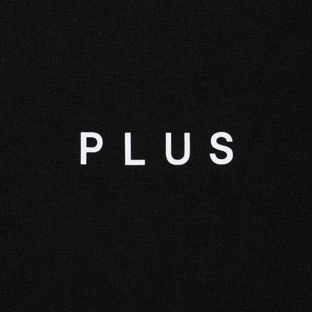 Plus Basic Spell Out Logo Heavyweight Tee Black | PLUS|Plus Basics Fashion