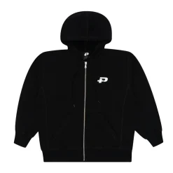 Plus Embroidered Logo Zip Up Hoodie Black | PLUS|Plus Basics Sale