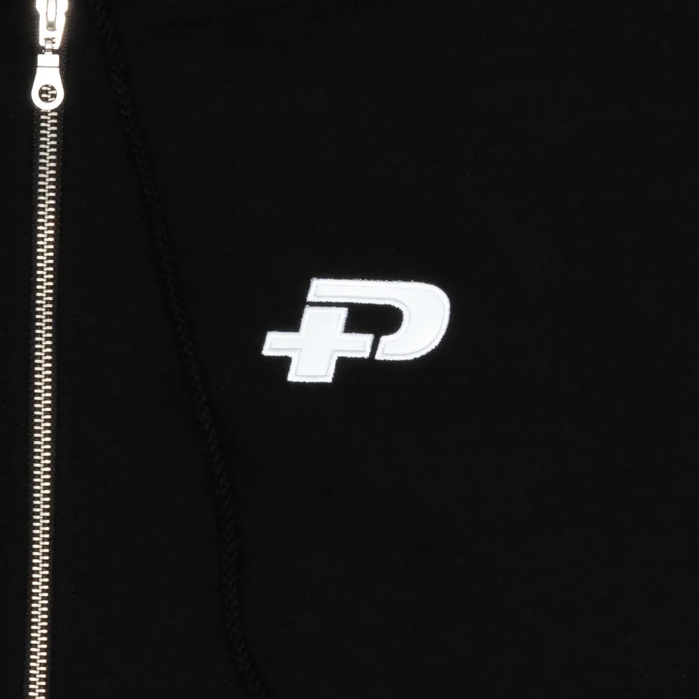 Plus Embroidered Logo Zip Up Hoodie Black | PLUS|Plus Basics Sale