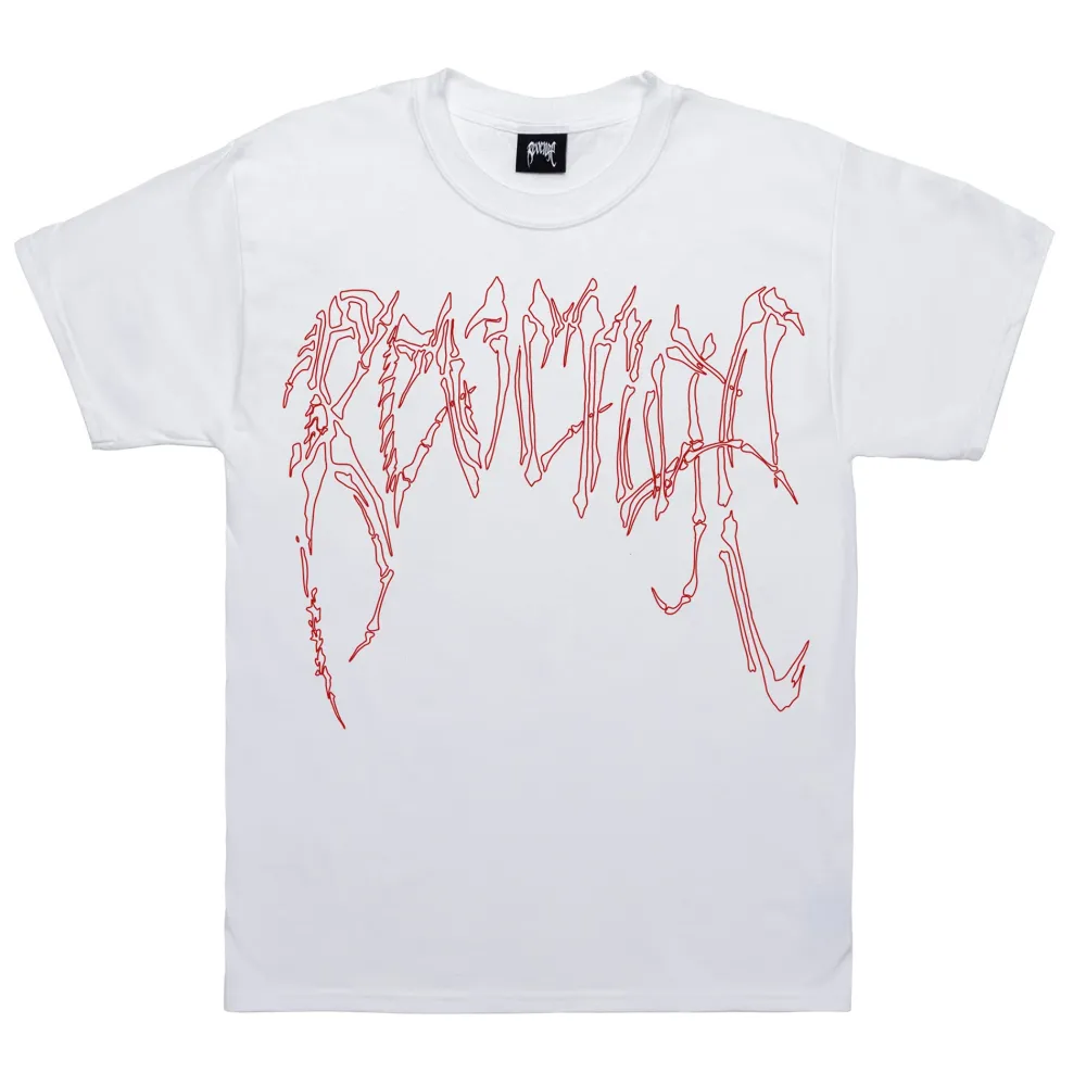 Revenge Bones Tee White/Red|Plus2 Fashion